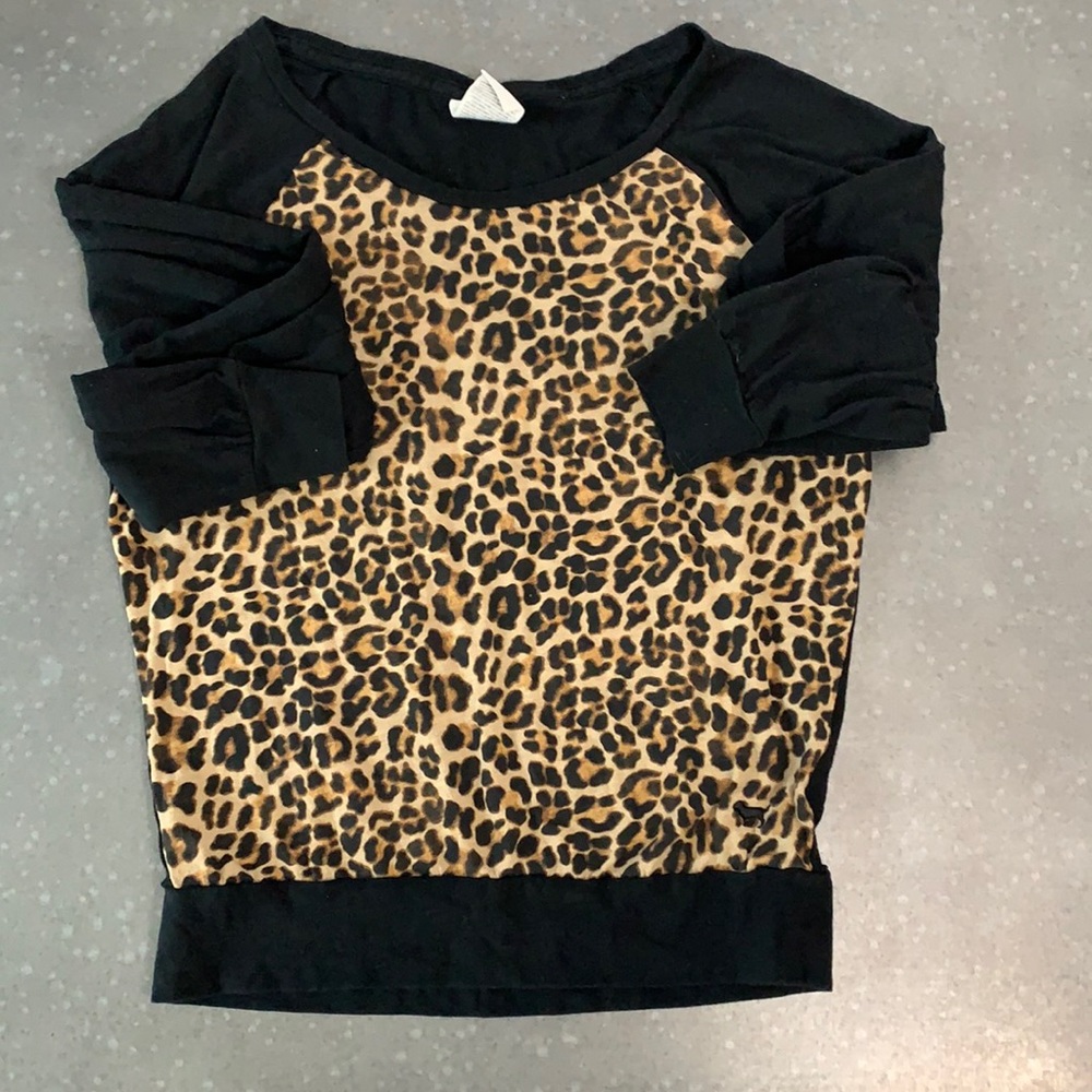 Cheetah print long sleeve tee, Victoria’s Secret Pink XS